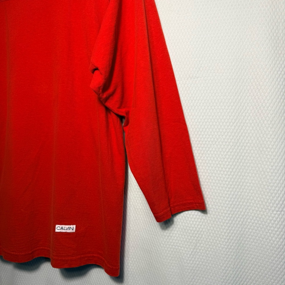 Vintage Calvin Klein Red Long Sleeve Tee - Picture 4 of 7